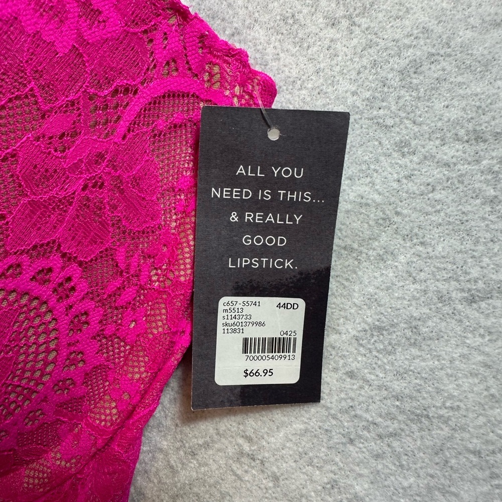 Cacique Lace Boost Multi-Way Strapless Bra Confetti Pink Size 44DD NEW NWT - Picture 8 of 8